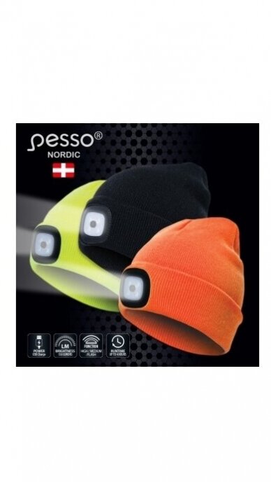 Megzta kepurė Pesso KLED su LED lemputėmis 1